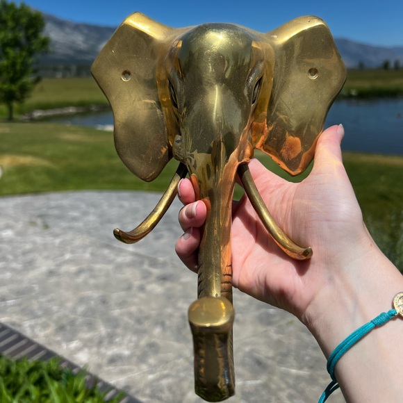 Spiegel Other - Brass Elephant Hanging Accent Wall Decor